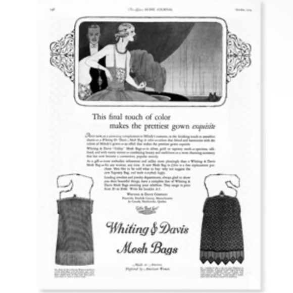 WHITING & DAVIS Vintage Mesh-Metal Chain-mail Crossbody Bag - Picture 13 of 14